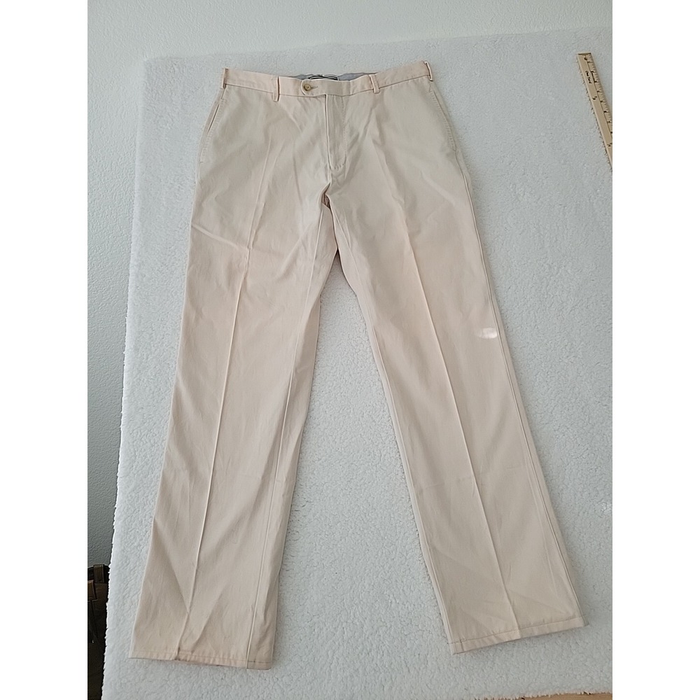 Peter Millar Men's Chino Pants Size 40X34 Button Zip 100% Pima Cotton